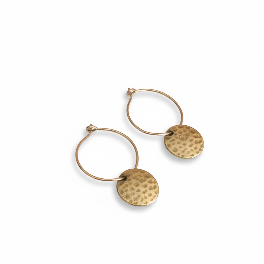 Hammered Drop Earrings