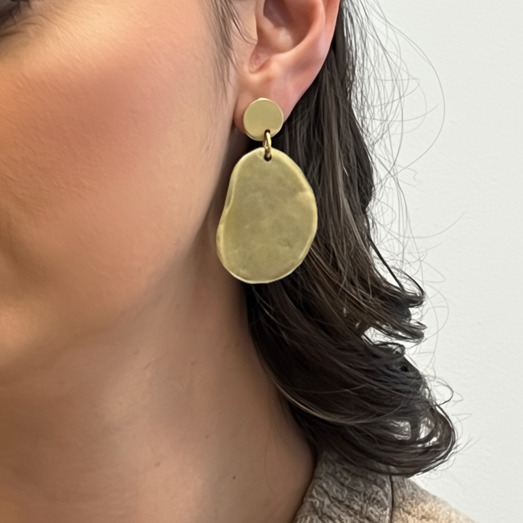 Molten Disc Earrings