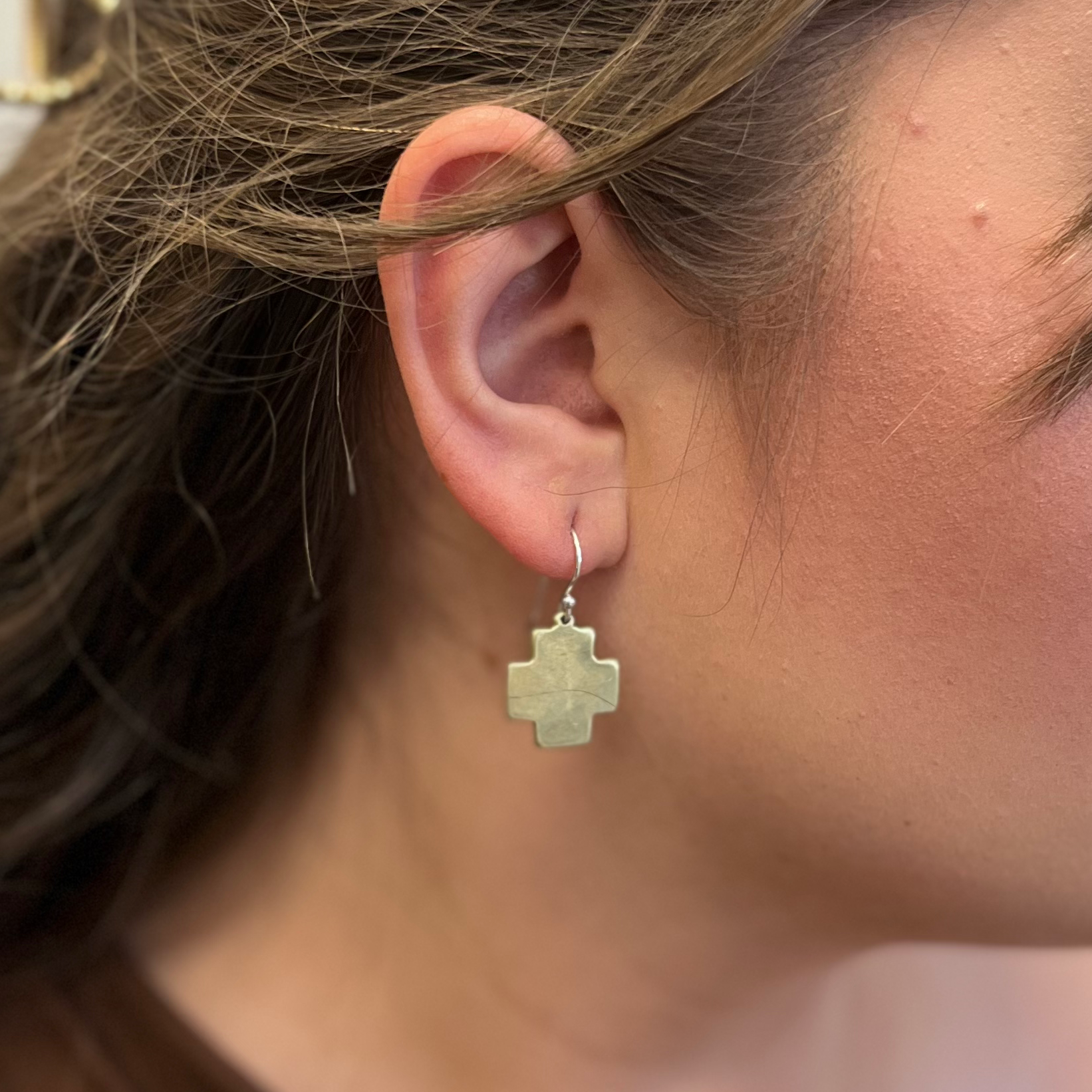 Square Cross Earrings